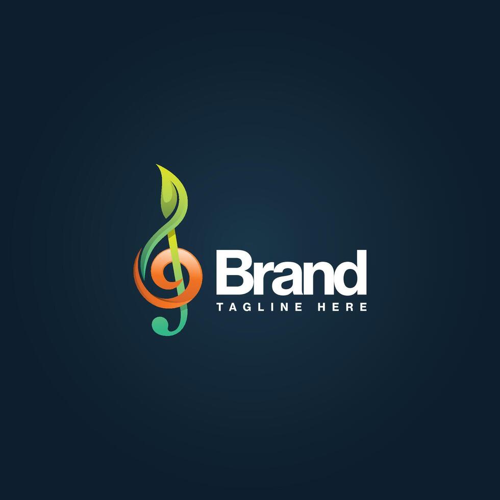 Musik- Logo Design Vorlage, ein glatt und modern Logo mit Musical Elemente vektor