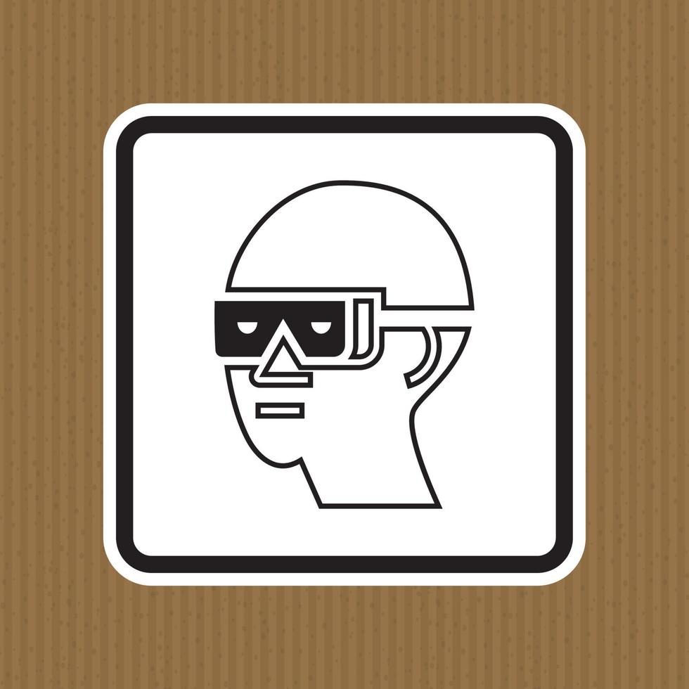 försiktighet tecken ögonskydd krävs symbol isolera på vit bakgrund vektor
