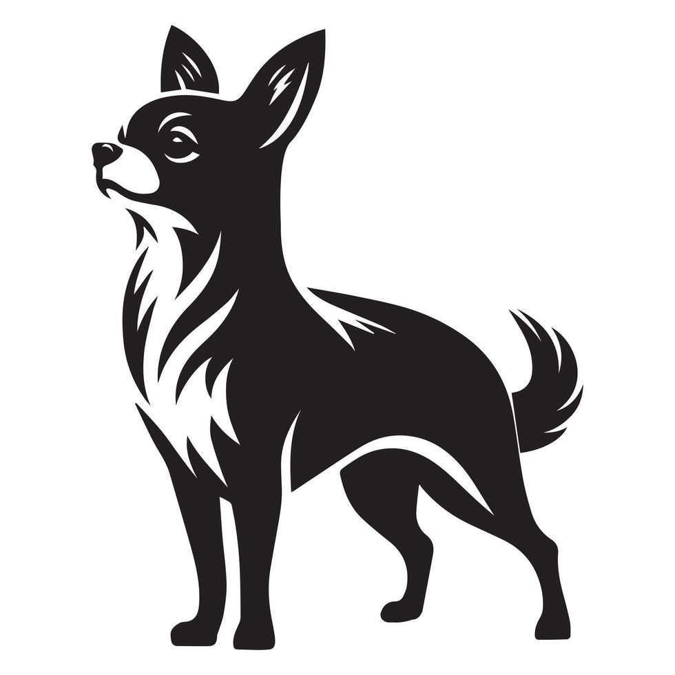 Chihuahua Berg Kamm Gaffer Illustration im schwarz und Weiß vektor