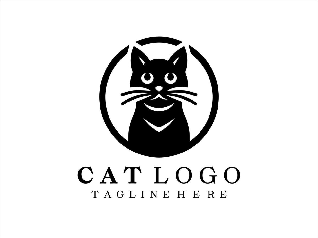 Katze Logo Design. abstrakt Symbol Symbol Illustration. vektor