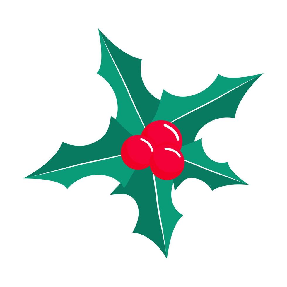 Holly berry ikon. jul symbol. vektor