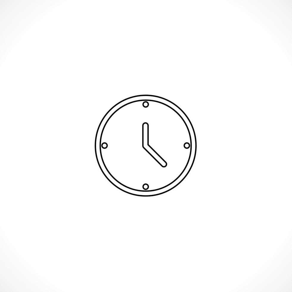 klockikon. klocka tid symbol platt stil. design webbplats ikon, logotyp, app, ui. illustration - vektor. eps10. vektor