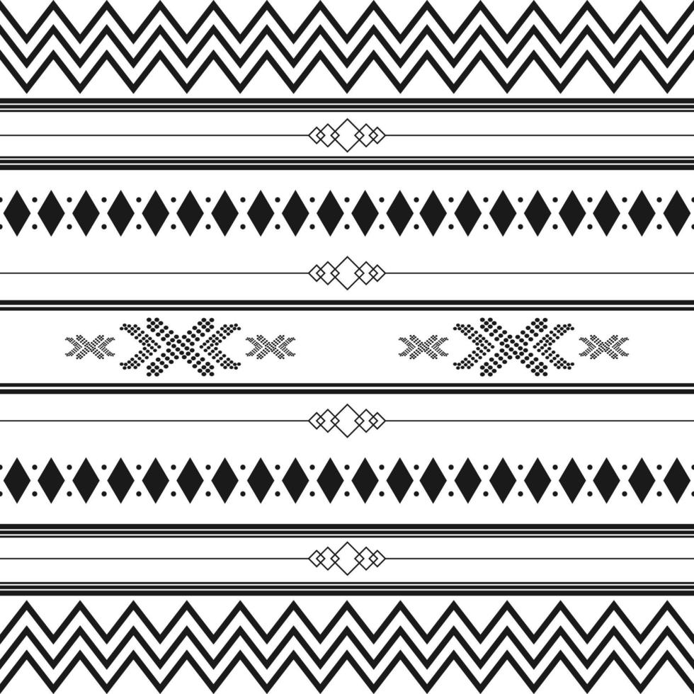 schwarz-weißes ethnisches Stammesmuster mit geometrischen Elementen, traditionelles afrikanisches Schlammtuch, Stammesdesign. Stoff- oder Heimtapetendesign vektor