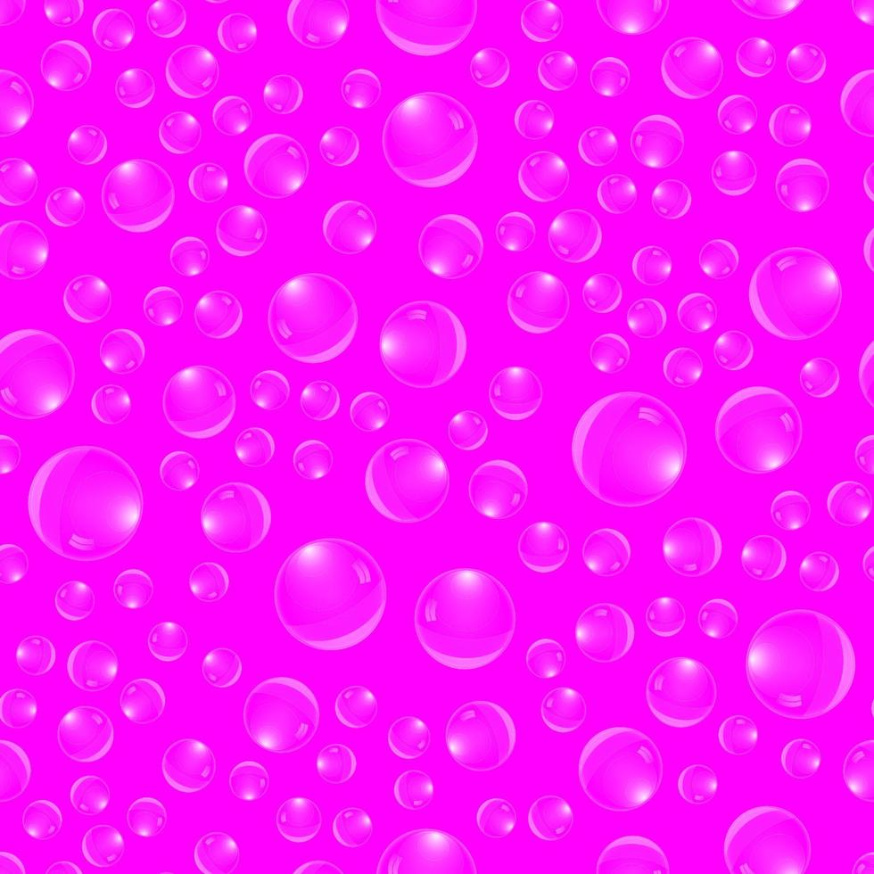 vektor illustration. sömlösa mönster av genomskinliga droppar på rosa bakgrund, slumpmässig ordning.