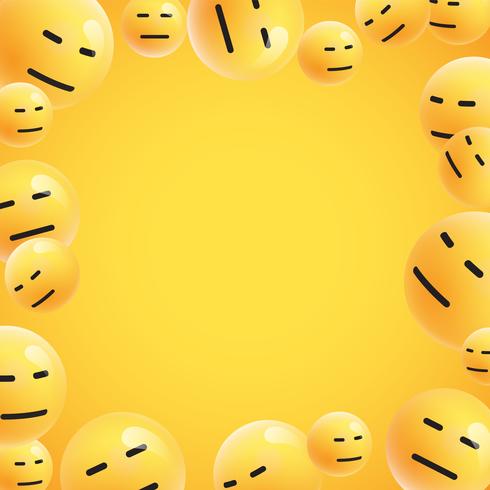 Gruppe hohe ausführliche gelbe Emoticons, Vektorillustration vektor