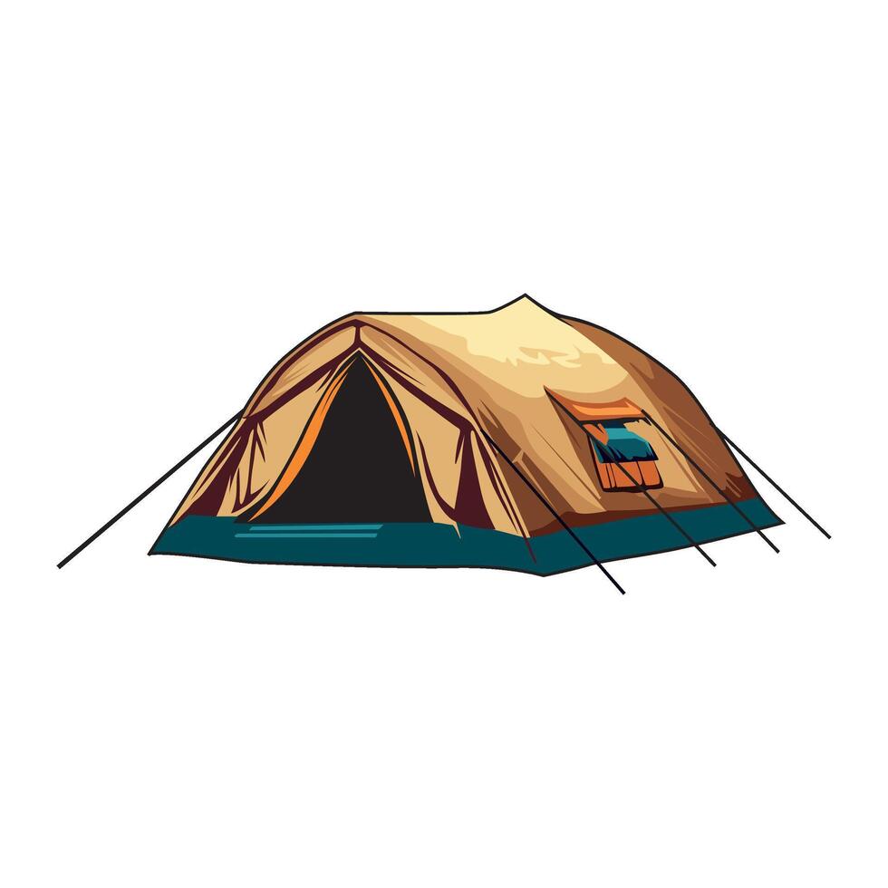 Camping Zelt Illustration Logo Bild t Hemd vektor