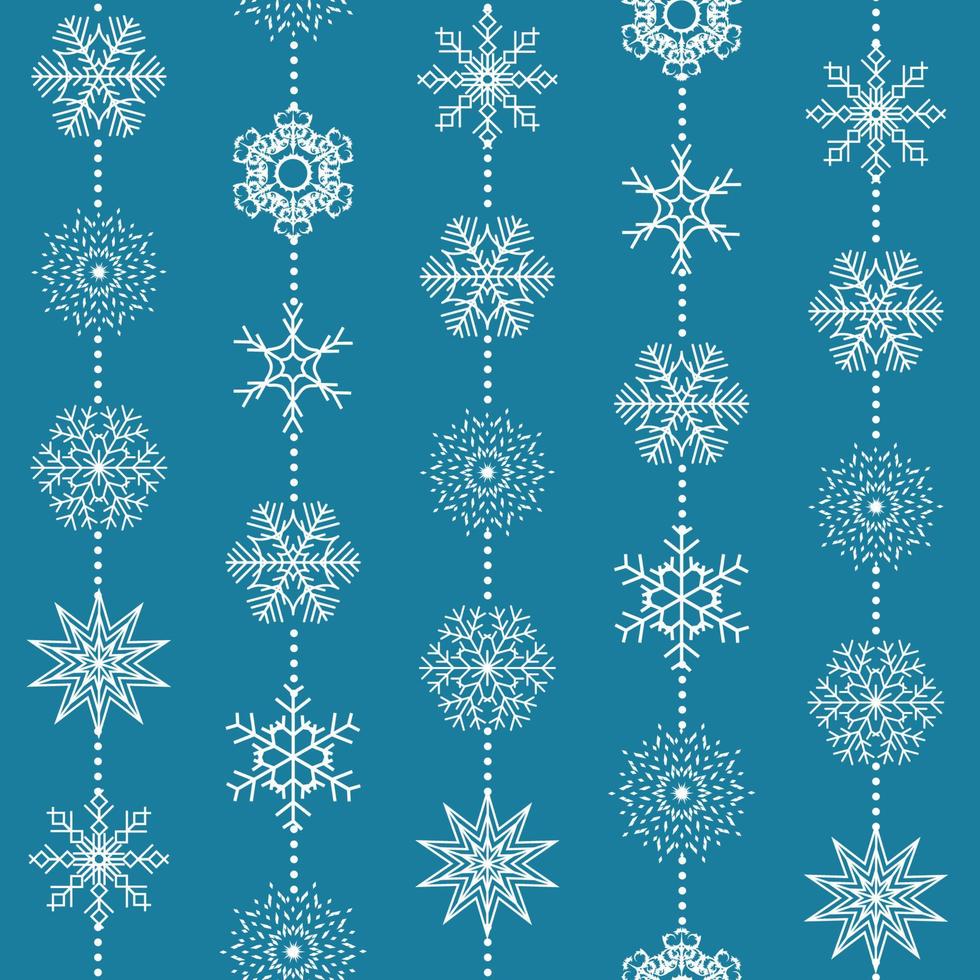 abstrakte Weihnachten und Neujahr nahtlose Schneeflocken Hintergrund. Vektor-Illustration vektor