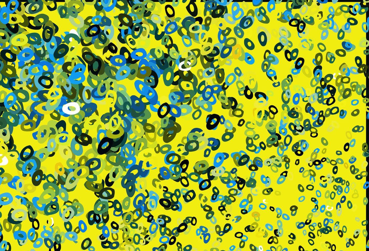 mörkblå, gul vektorbakgrund med bubblor. vektor