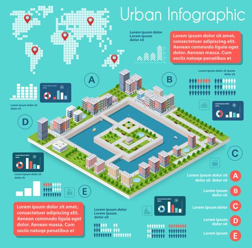 Infografiken der städtischen Infrastruktur vektor