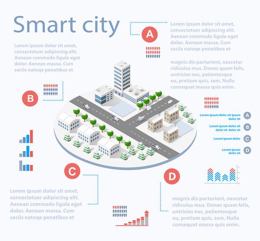 Smart City isometrisch vektor