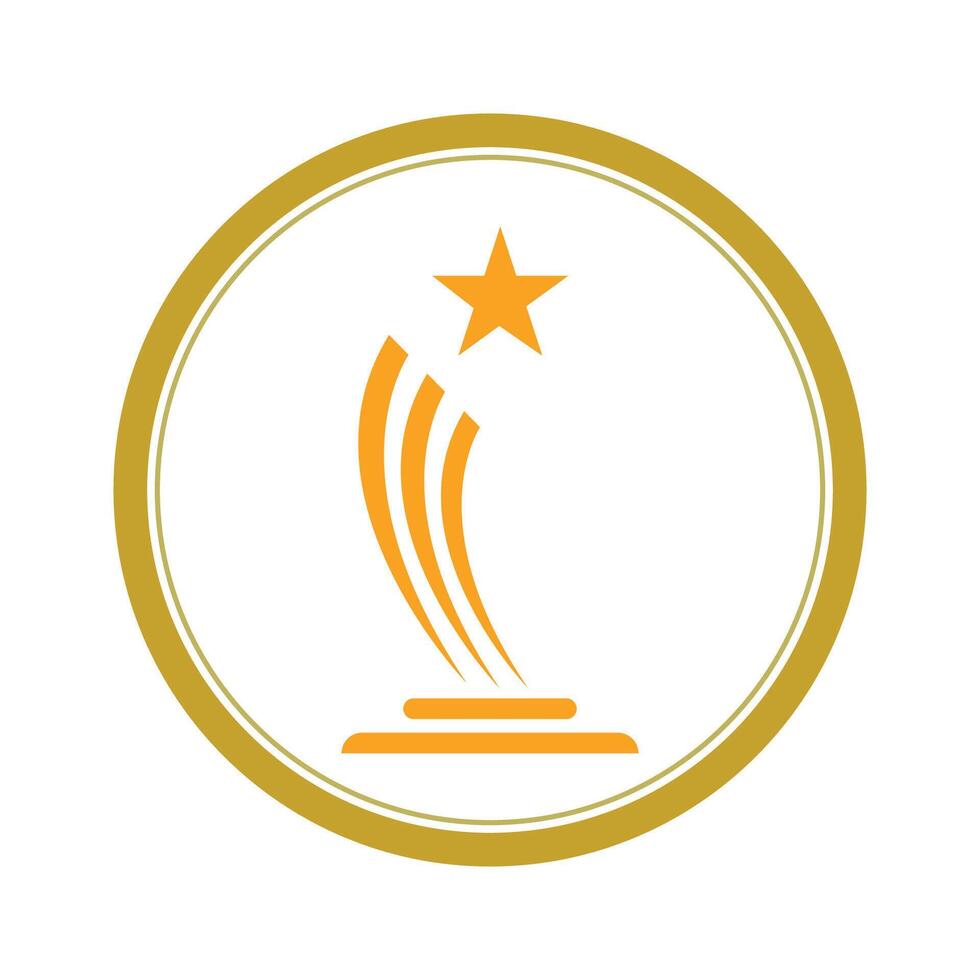 kreativ und einzigartig Trophäe Logo Design. Trophäe Logo zum Sport Turnier Meisterschaft vektor