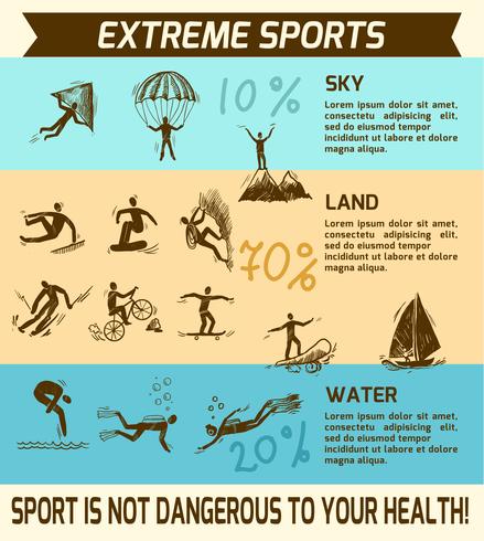 Extreme sport infographic vektor