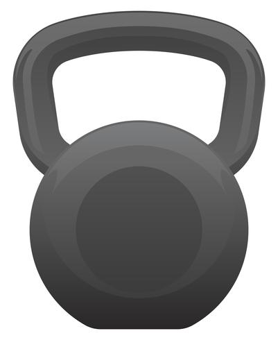 Kettlebell lokalisierte vektorabbildung vektor