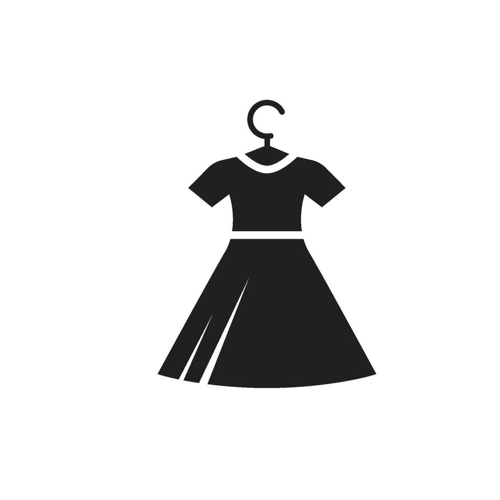 schwarz Kleid hängend Symbol Element Design Vorlage vektor