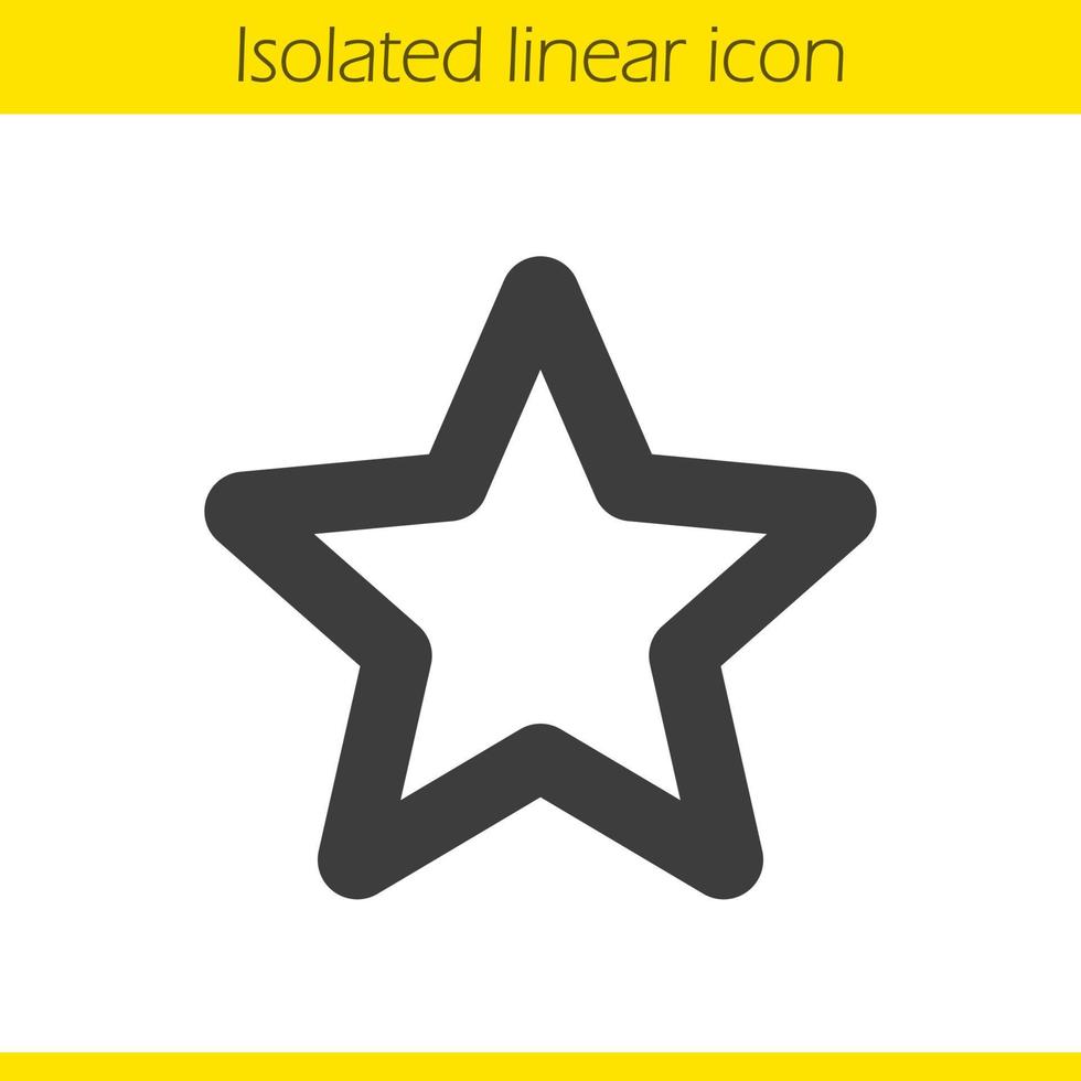 Lineares Symbol für Sternzeichen. Rate Zeichen dünne Linie Abbildung. Lieblingskontursymbol. Vektor isolierte Umrisszeichnung