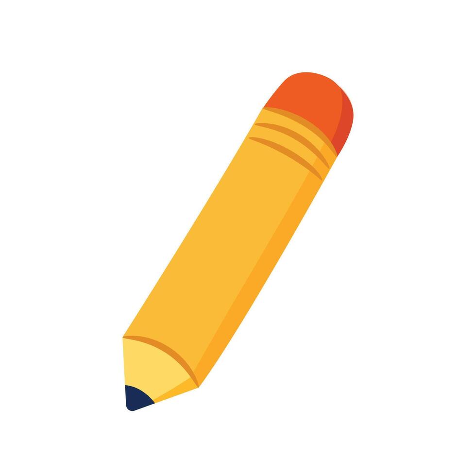 Bleistift schreiben Werkzeug Symbol auf Weiß Hintergrund vektor