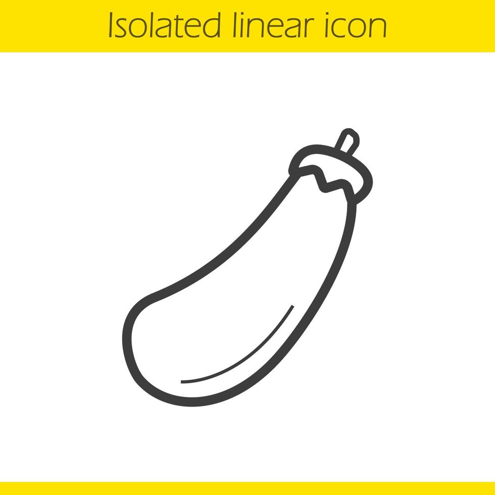 aubergine linjär ikon. tunn linje illustration. aubergine kontur symbol. vektor isolerade konturritning