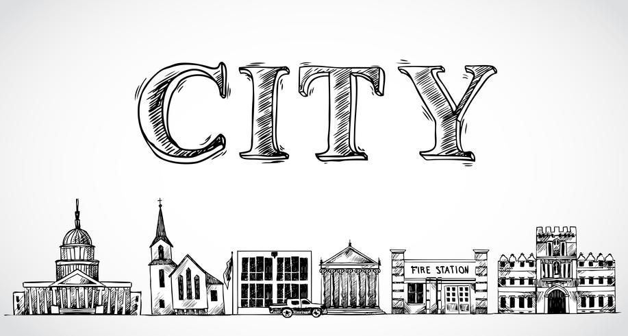 City stad bakgrund vektor