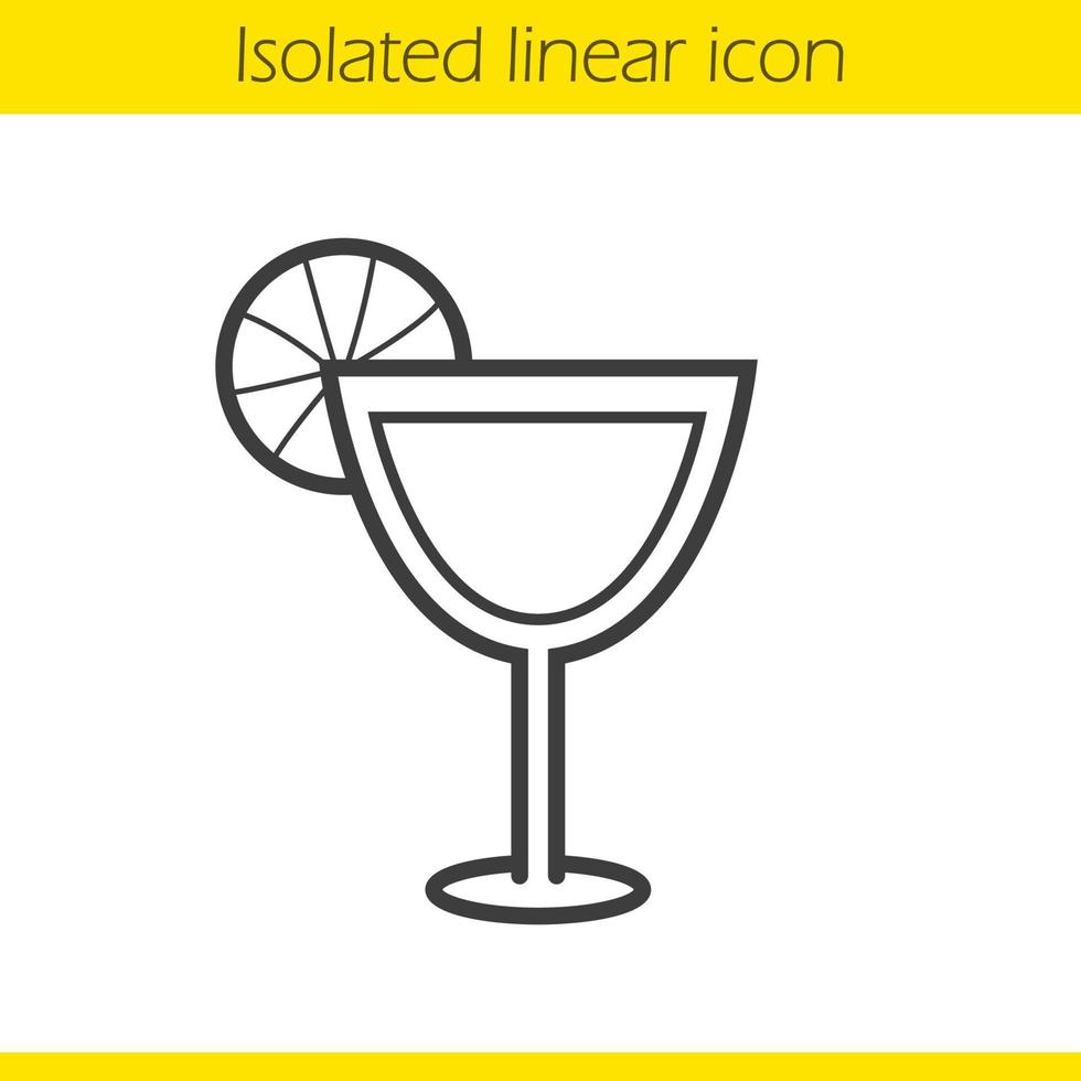 margarita linjär ikon. martini tunn linje illustration. cocktail kontur symbol. vektor isolerade konturritning