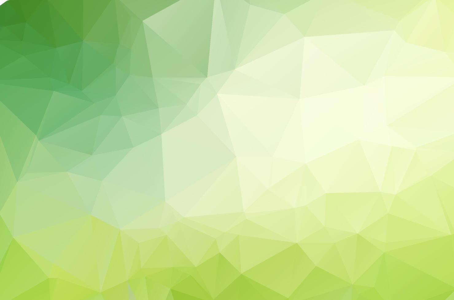 hellgrüner niedriger Polykristallhintergrund. Polygon-Design-Muster. Umwelt grün Low-Poly-Vektor-Illustration, niedrige Polygon-Hintergrund. vektor