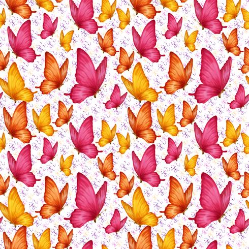 Fjärilar sömlösa mönster vektor