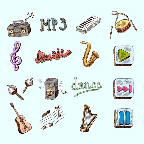 Musik-Icons vektor