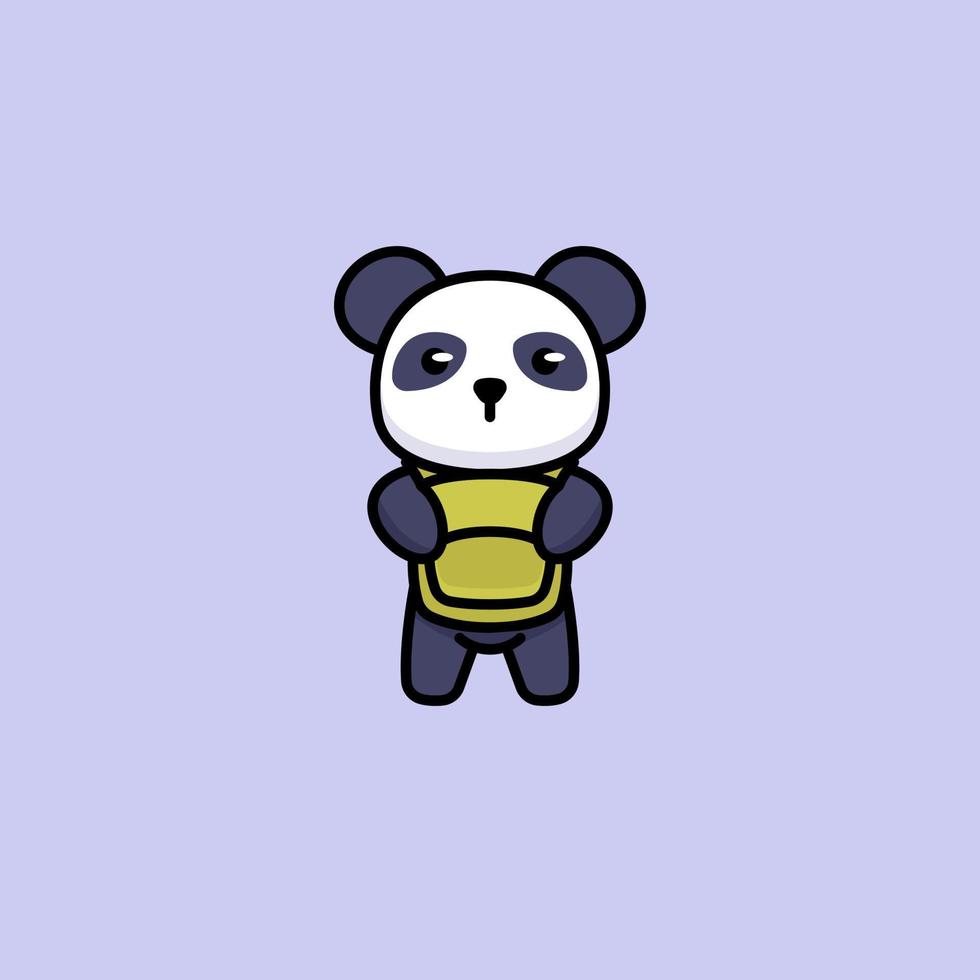 süßes Panda-Maskottchen vektor