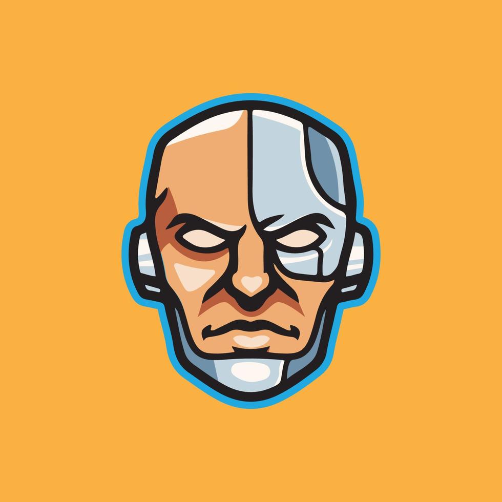 android head logo design vektor