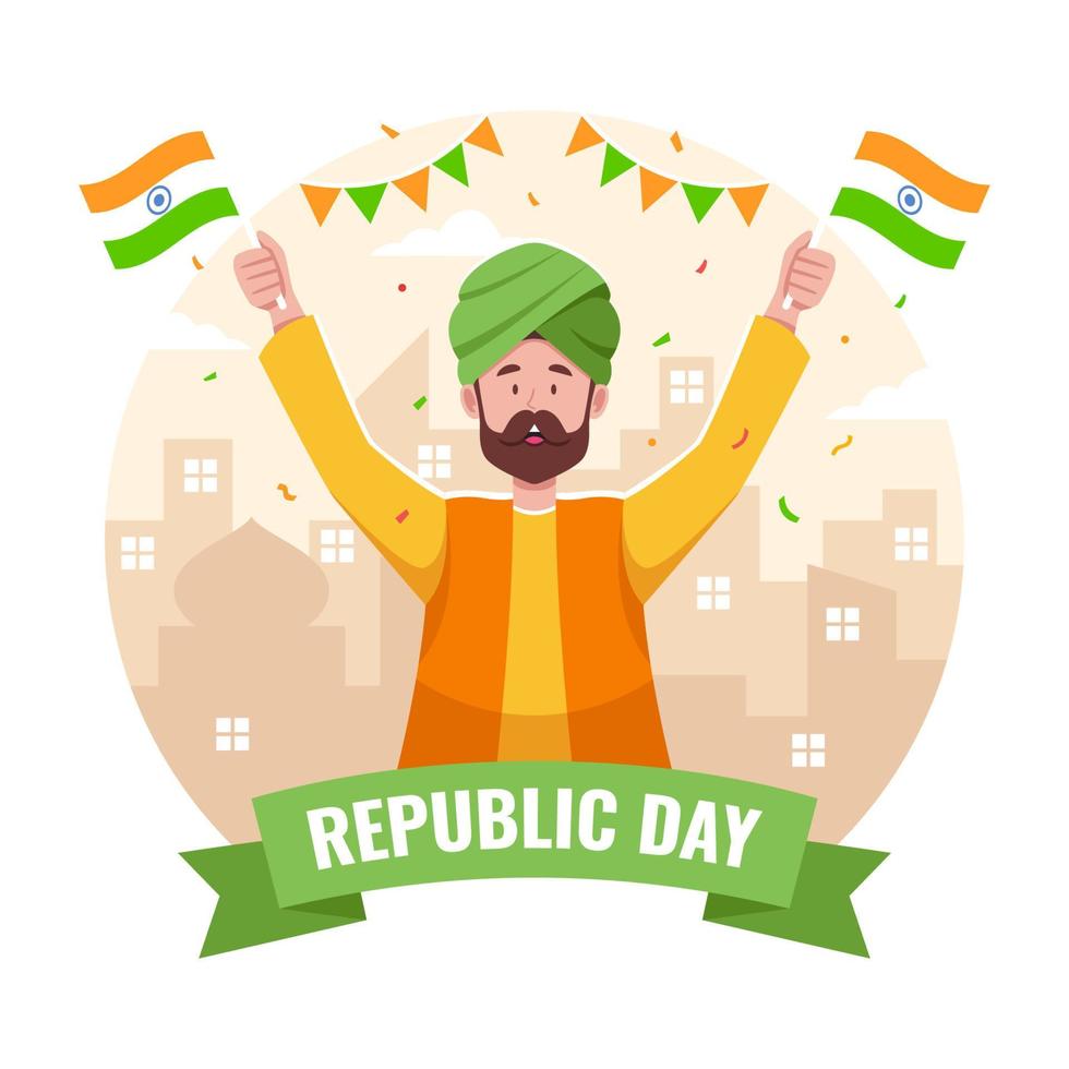 glad republikens dag i Indien vektor