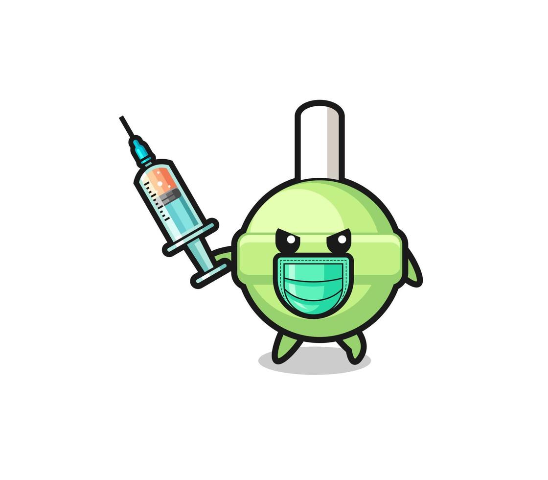 illustration av klubban för att bekämpa viruset vektor
