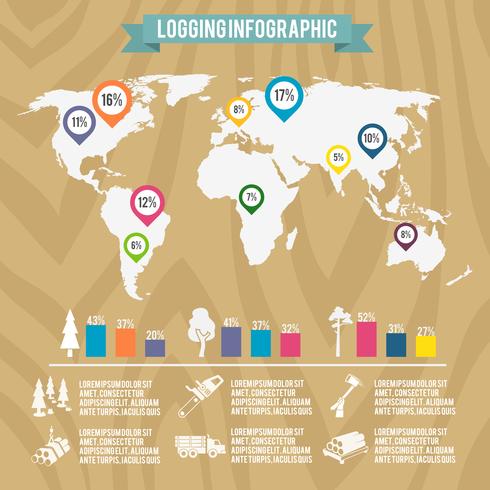 Holzfäller Holzfäller Infografik vektor