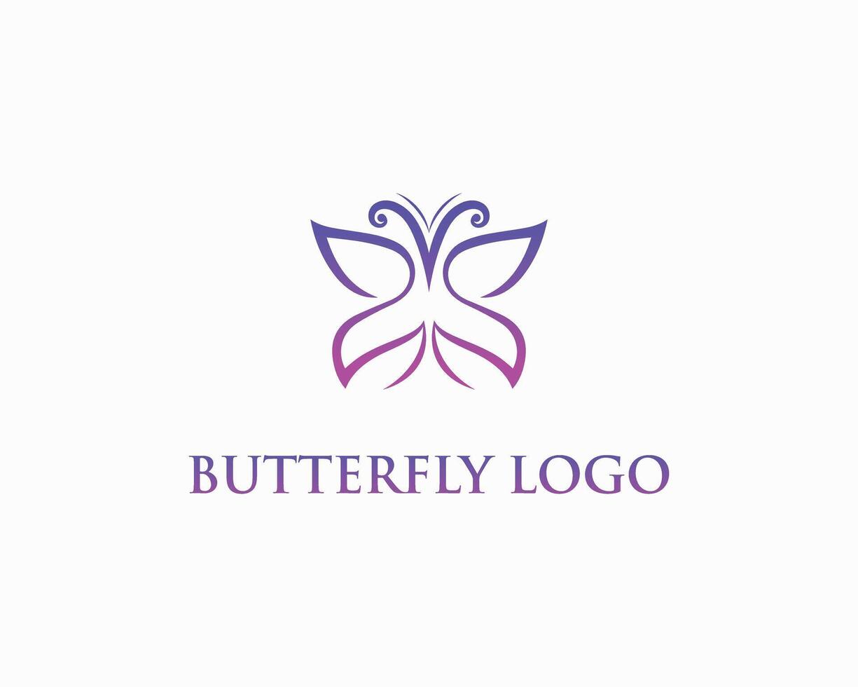 abstrakt Schmetterling Logo Symbol Design Konzept Illustration. vektor