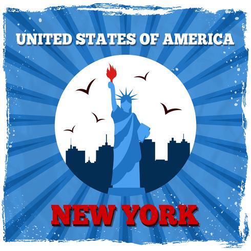 New York USA retro affisch vektor
