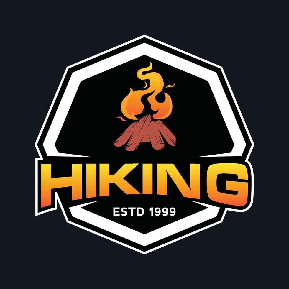 Berg Abenteuer Logo. draussen Camping Jahrgang Logo Design vektor