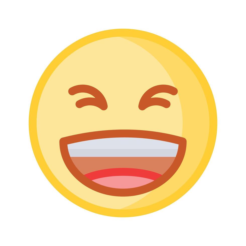 ein editierbar Symbol von Lachen Emoji, einfach zu verwenden und herunterladen vektor