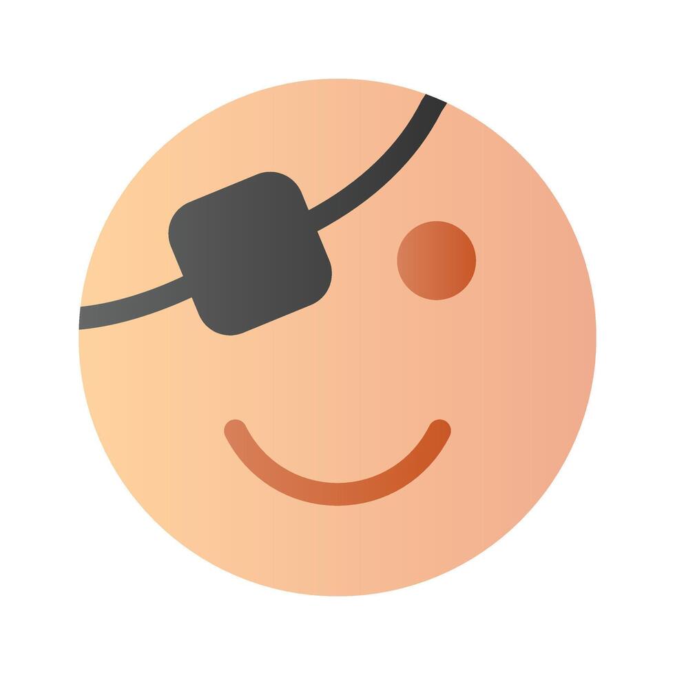 Pirat Emoji Symbol Design isoliert auf Weiß Hintergrund vektor