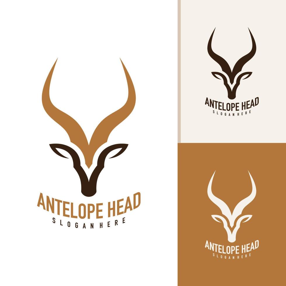 Antilope Kopf Logo Design . Antilope Illustration Logo Konzept vektor