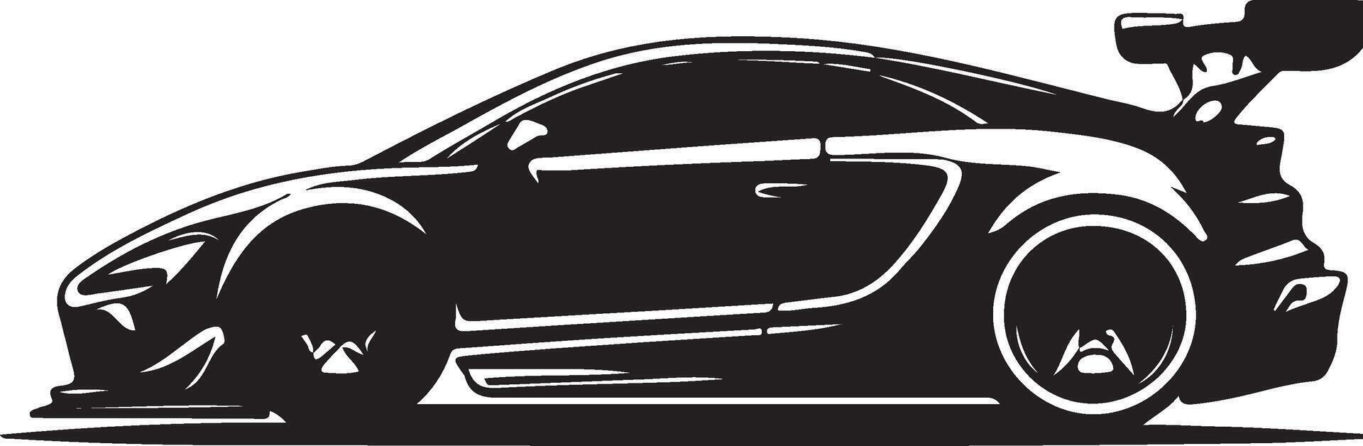 verschiedene Auto Silhouette Illustration, Sport modern Auto, schwarz Farbe Silhouette vektor
