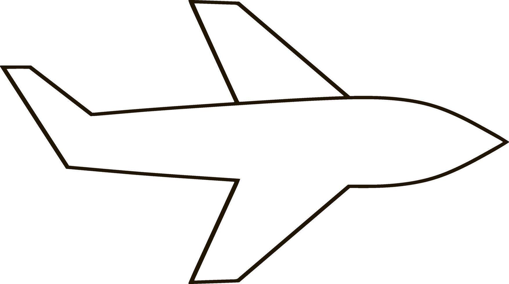 Gekritzel Flugzeug Symbol Hand gezeichnet Clip Art Schablone vektor