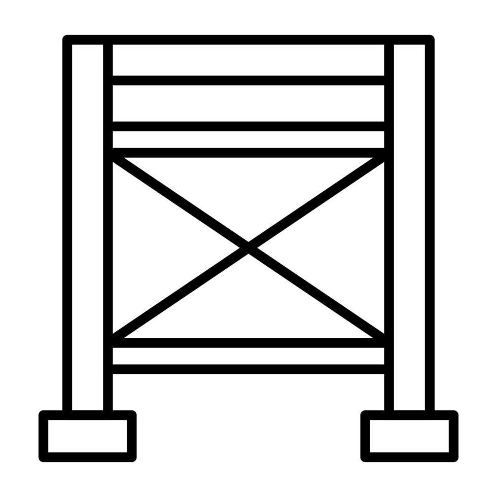 Symbol für die Gerüstlinie vektor