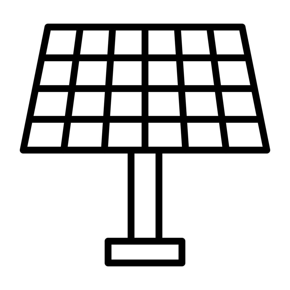 Symbol für die Solarpanel-Linie vektor