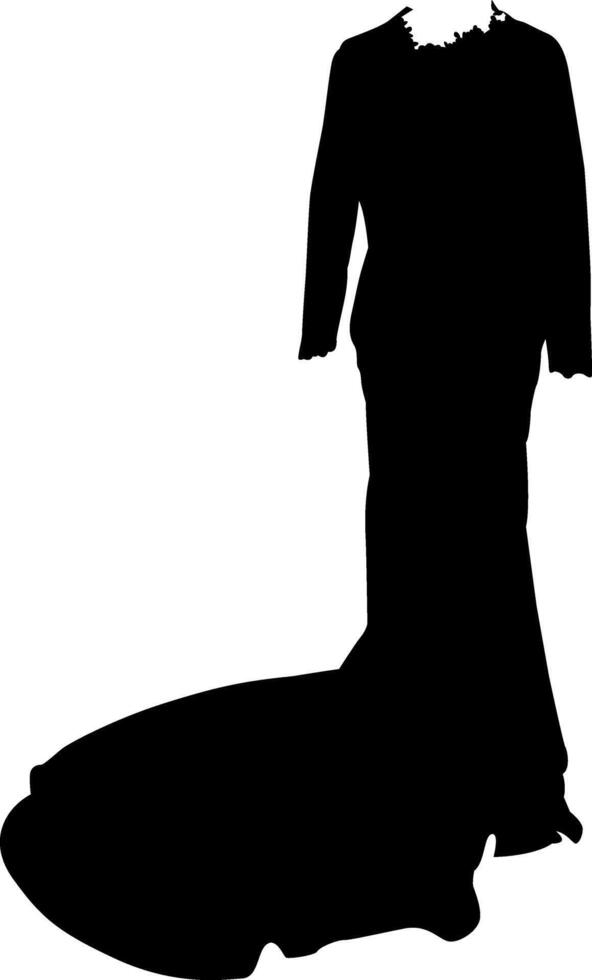 Silhouette von ein Person im ein Kleid vektor