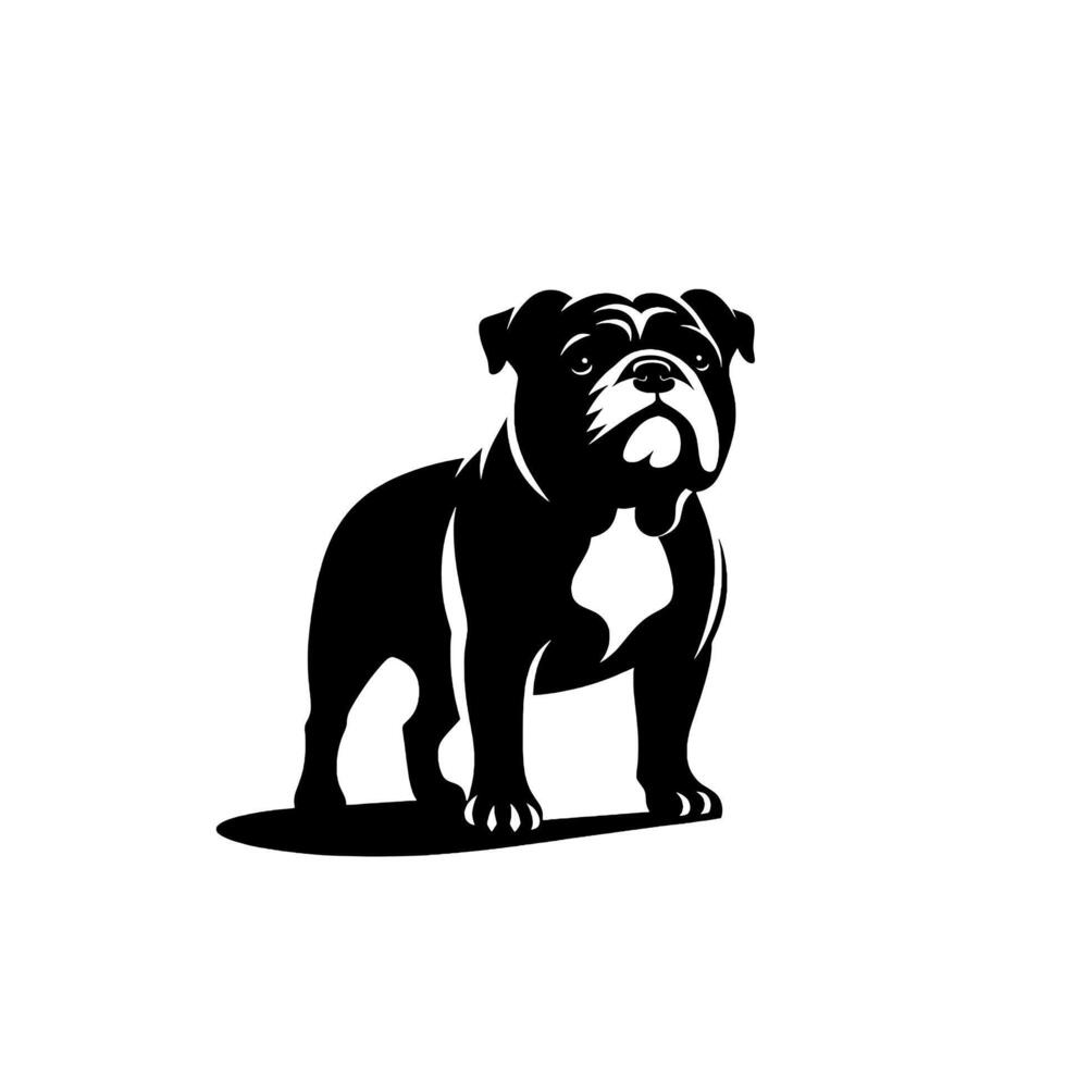 Bulldogge Hund Illustration isoliert auf Weiß Hintergrund vektor