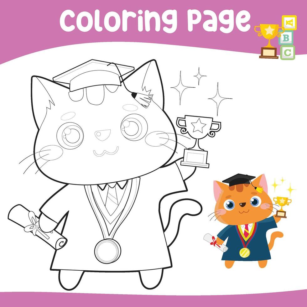 Färbung Aktivität zum Kinder. Färbung Seite zum Kind. druckbar Arbeitsblatt vektor