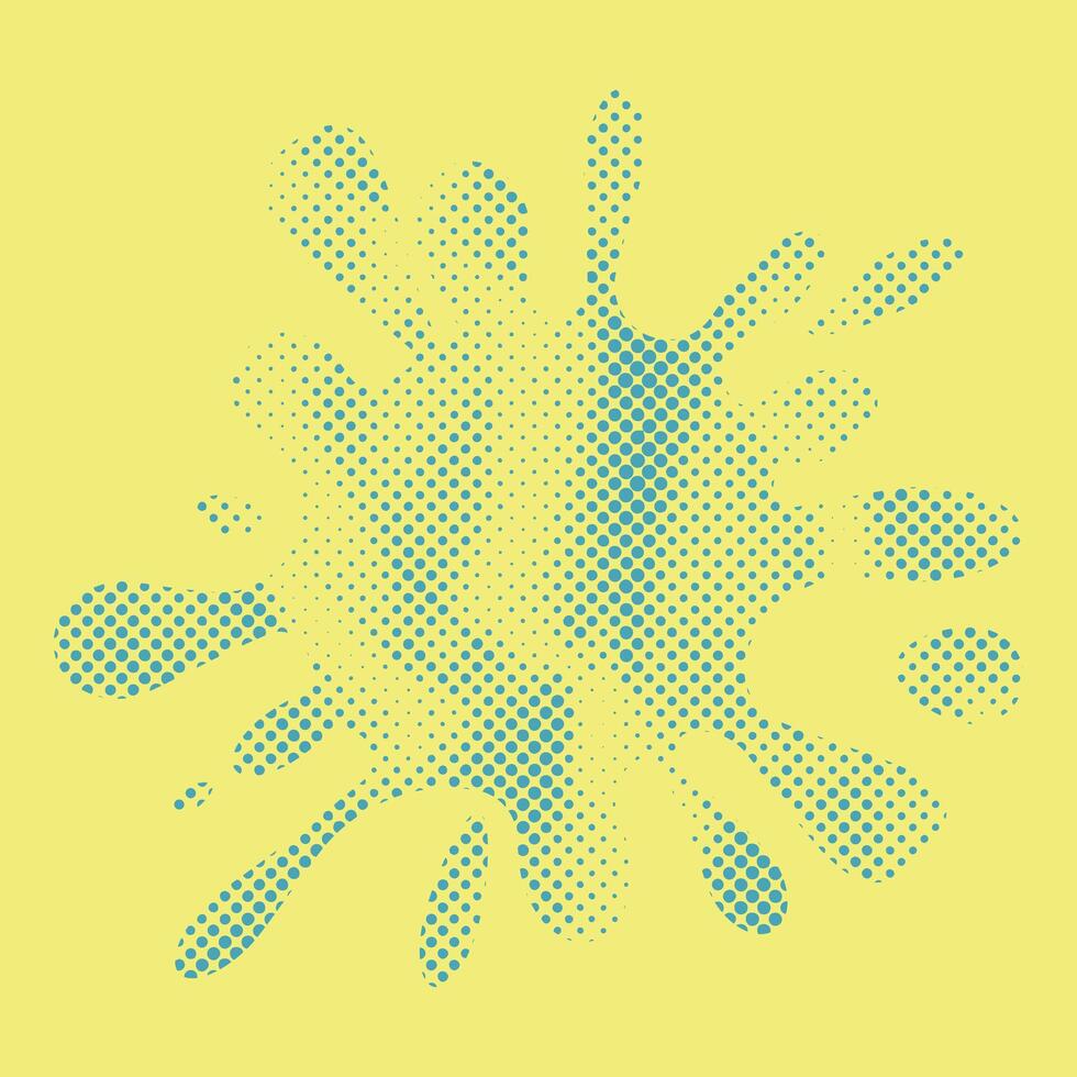 Grunge Duotone Halbton texturiert Tinte splat Collage Symbol vektor