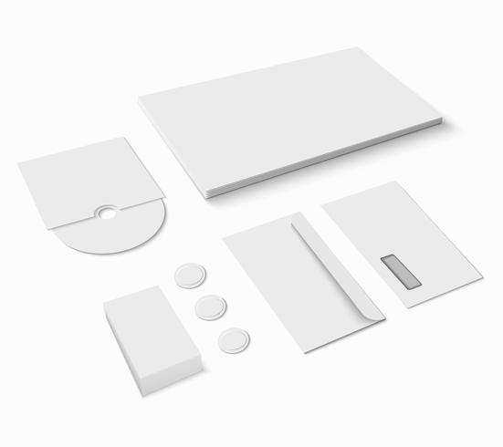 Leeres Briefpapier-Set vektor