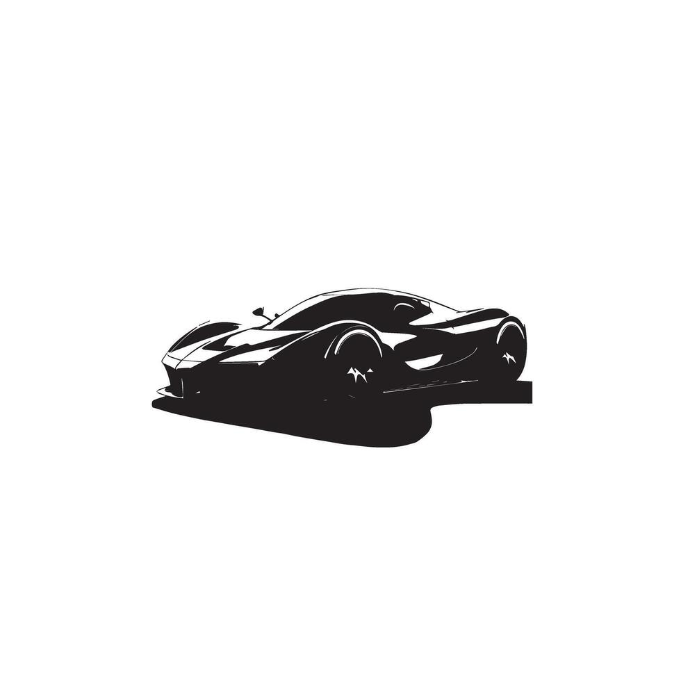 Auto Silhouette Design auf Weiß Hintergrund. Auto Abbildung.Auto Logo vektor