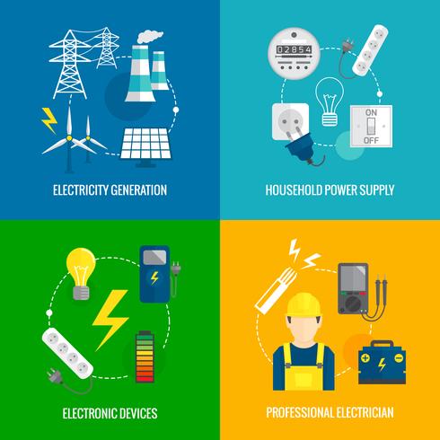 Elektricitetskoncept vektor