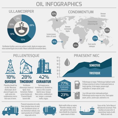 Oljeindustrin infografisk vektor