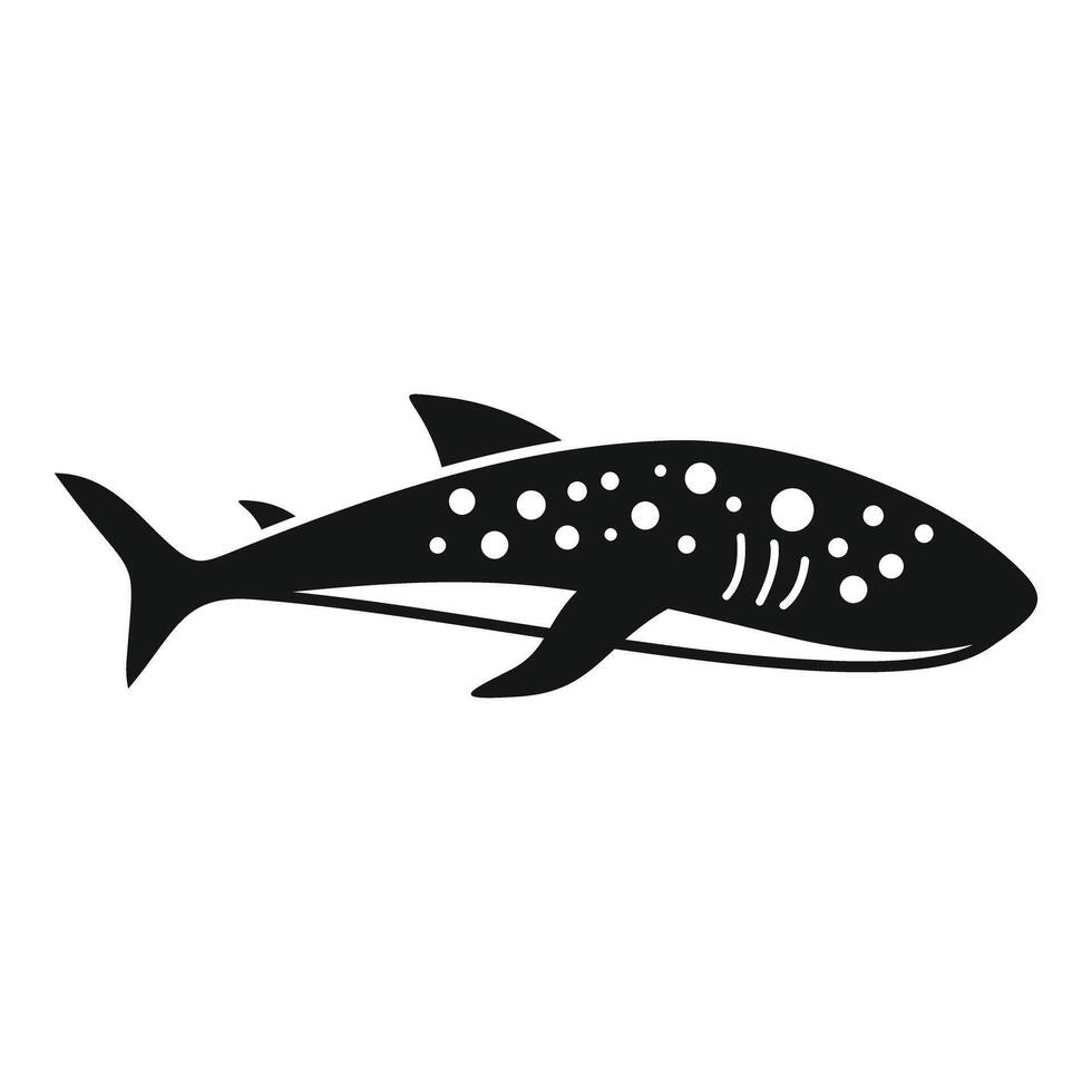 schwarz und Weiß Hai Silhouette vektor